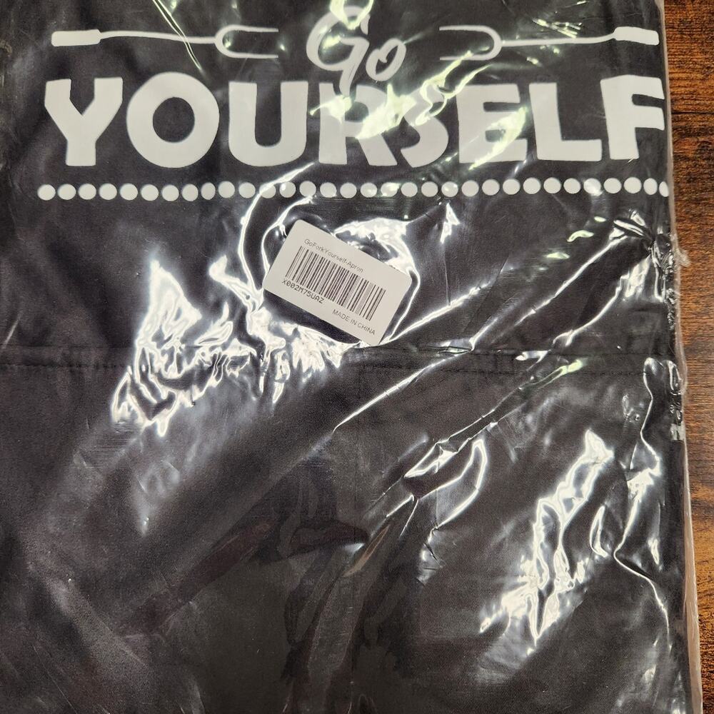 "Go Fork Yourself" black apron NEW